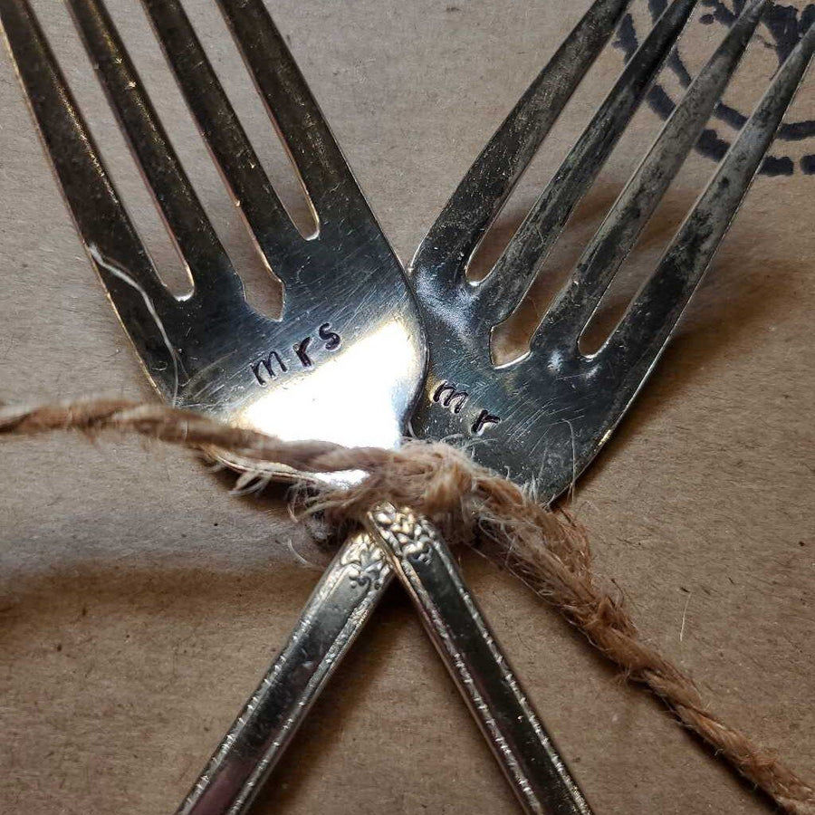 Flatware Mr Mrs Fork Set