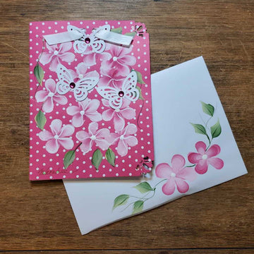 Hot Pink Polka Dot Card Large