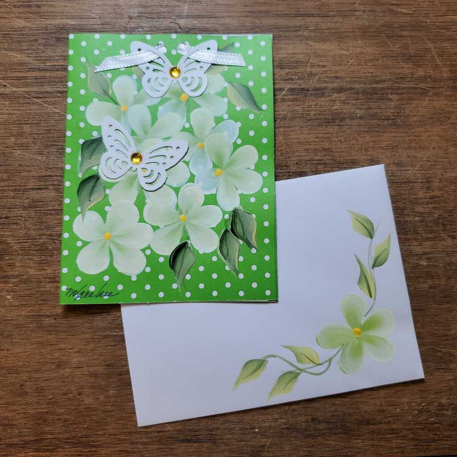 Lime Green Polka Dot Card
