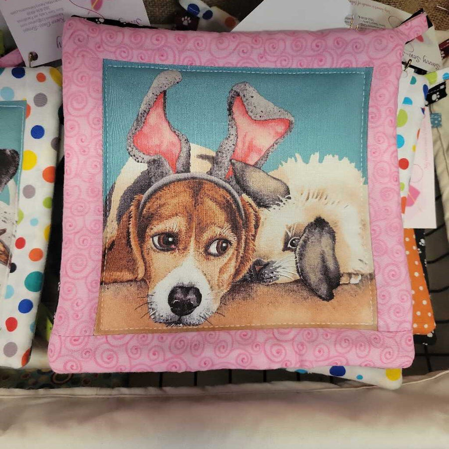 Pot Holder Square Dog