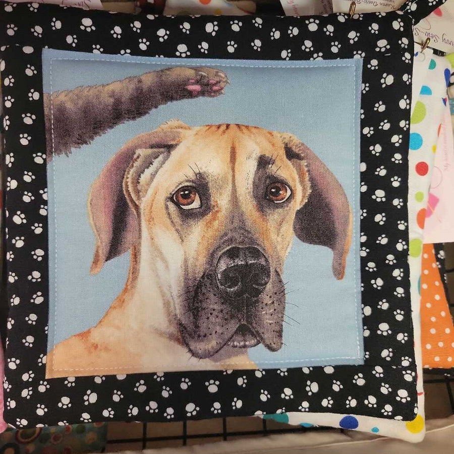 Pot Holder Square Dog