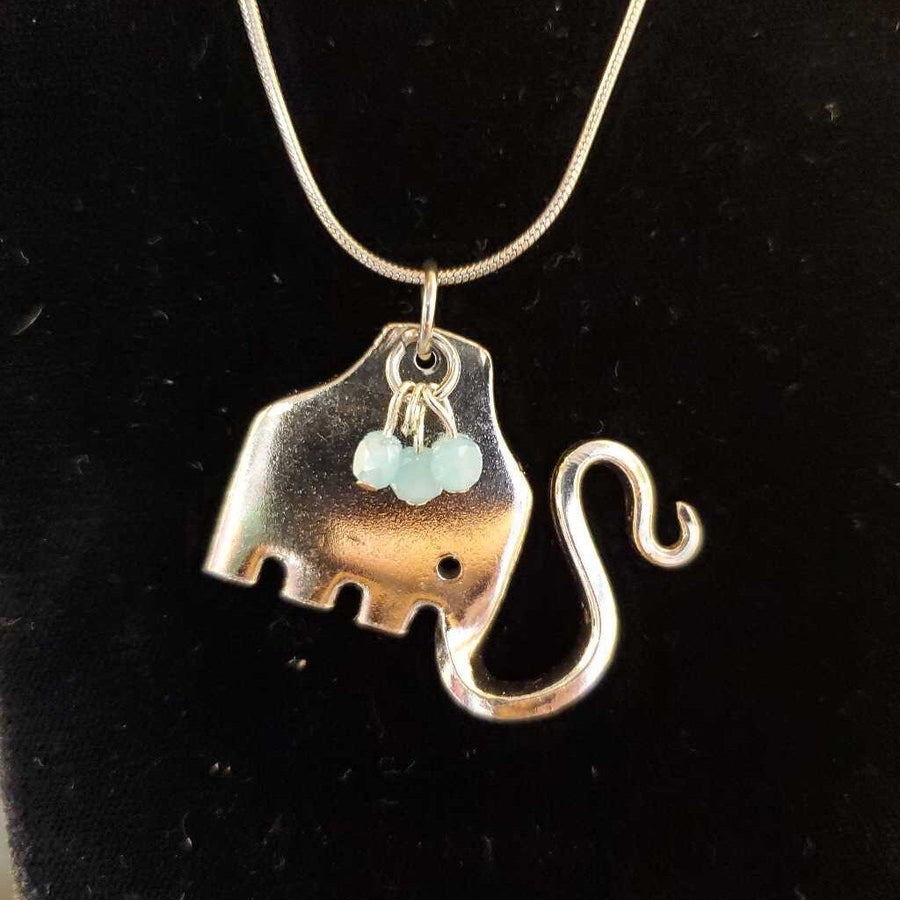 Silverware Elephant Necklace