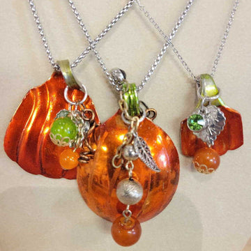 Silverware Pumpkin Necklace