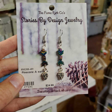 Pinecone Woodsy Earrings