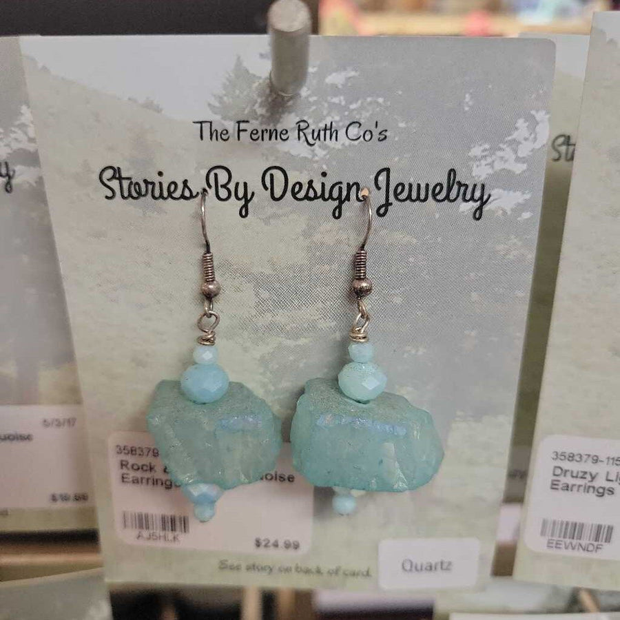 Rock & Tree Turquoise Earrings