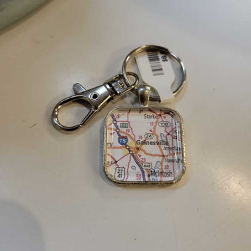 Mount Dora Map Rectangle Key Chain