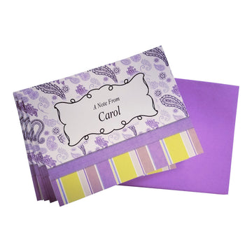 Purple Paisley Note Cards