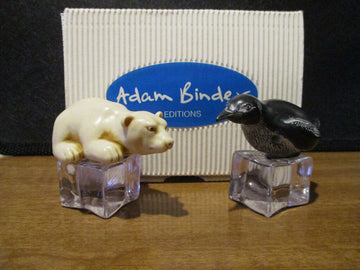 Harmony Kingdom Adam Binder Polar Bear & Penguin Palm Charms SALE $40.00