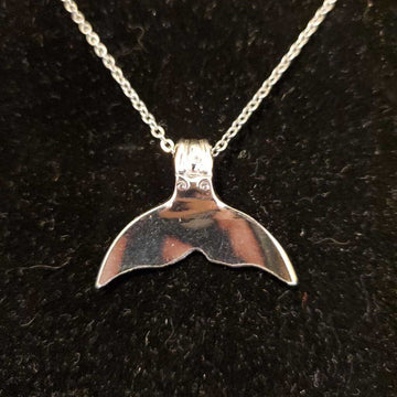 Silverware Whale Tail Necklace