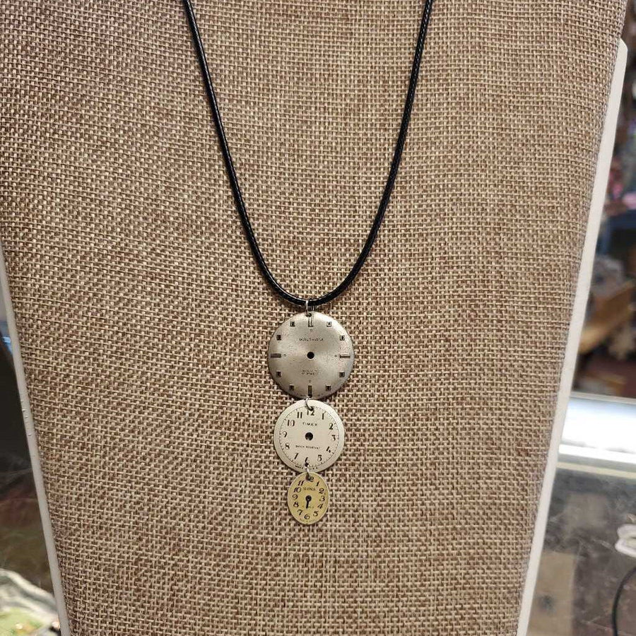 Steampunk Tri Watch Necklace