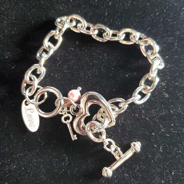 Silver Chain Heart Bracelet