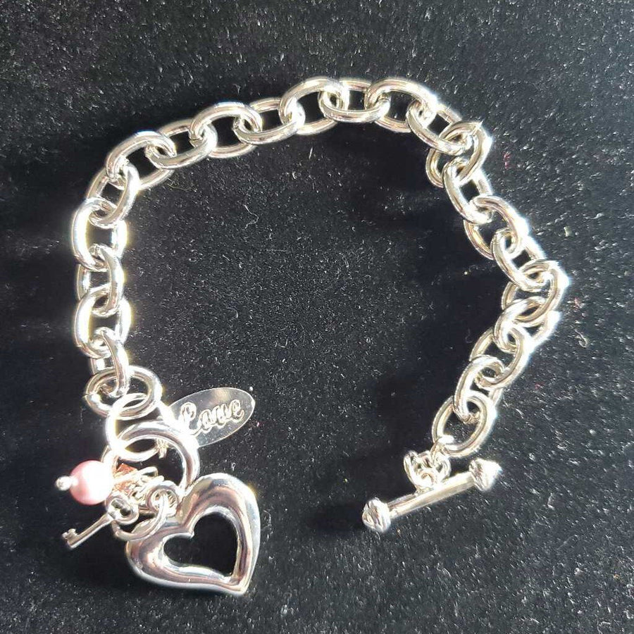 Silver Chain Heart Bracelet