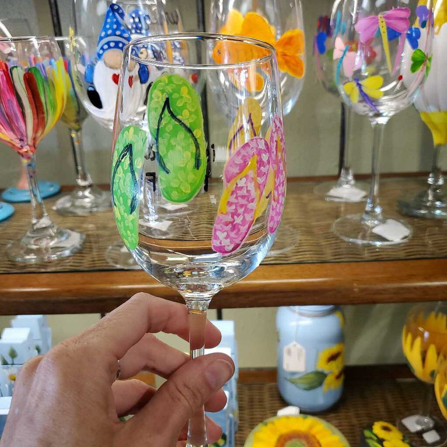 Wine Glass Flip Flops