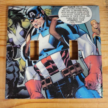 Comic Book Wall Plate Double Switch