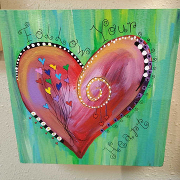 Whimsical Heart Plaque Large