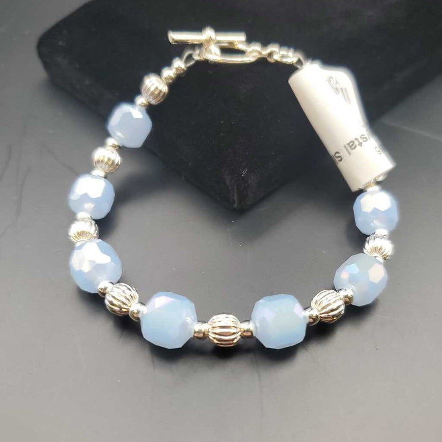 Blue Crystal Silver Bracelet