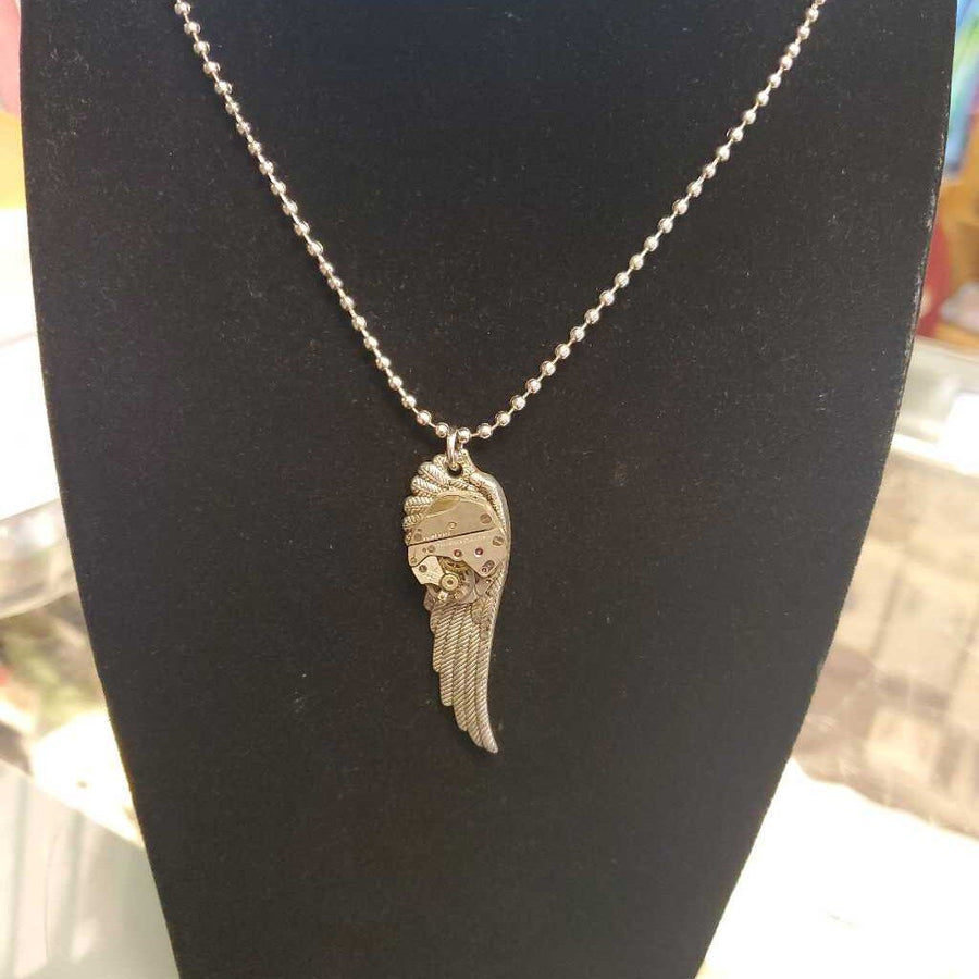 Steampunk Movement Wings Necklace
