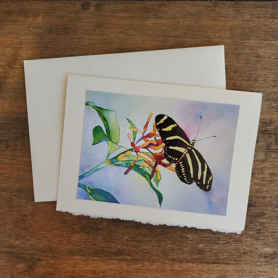 Zebra Long Wing Butterfly Card