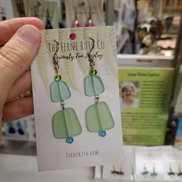 Sea Glass Faux Miramar earrings