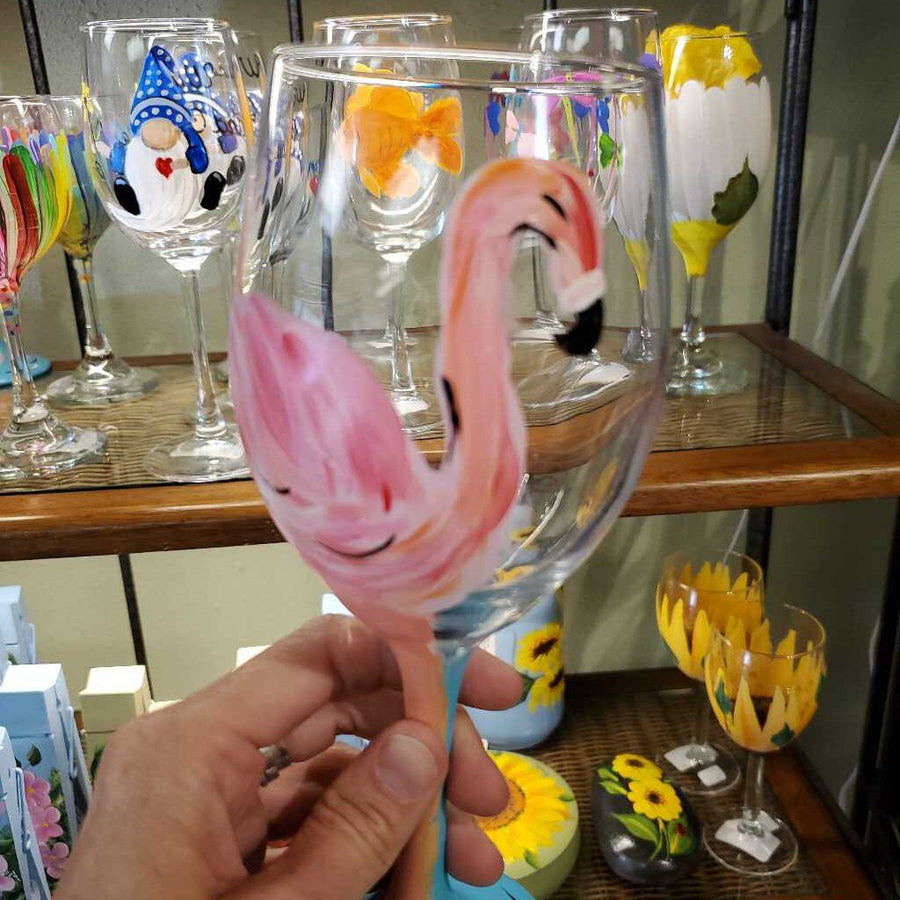 Wine Glass Flamingo