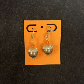 Acorn Earrings Silver
